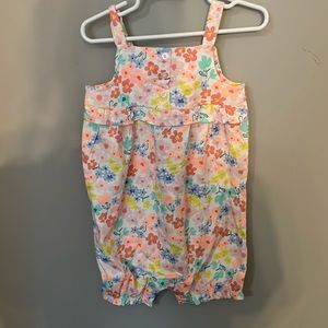 NWOT Carters Floral Romper - 24M